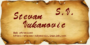 Stevan Vukanović vizit kartica